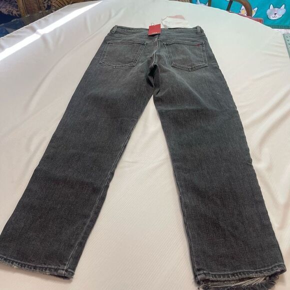 NWT Anthropologie Sundry Leopard Trimmed Ultra High Rise Straight Jeans Size 27 - Picture 12 of 15